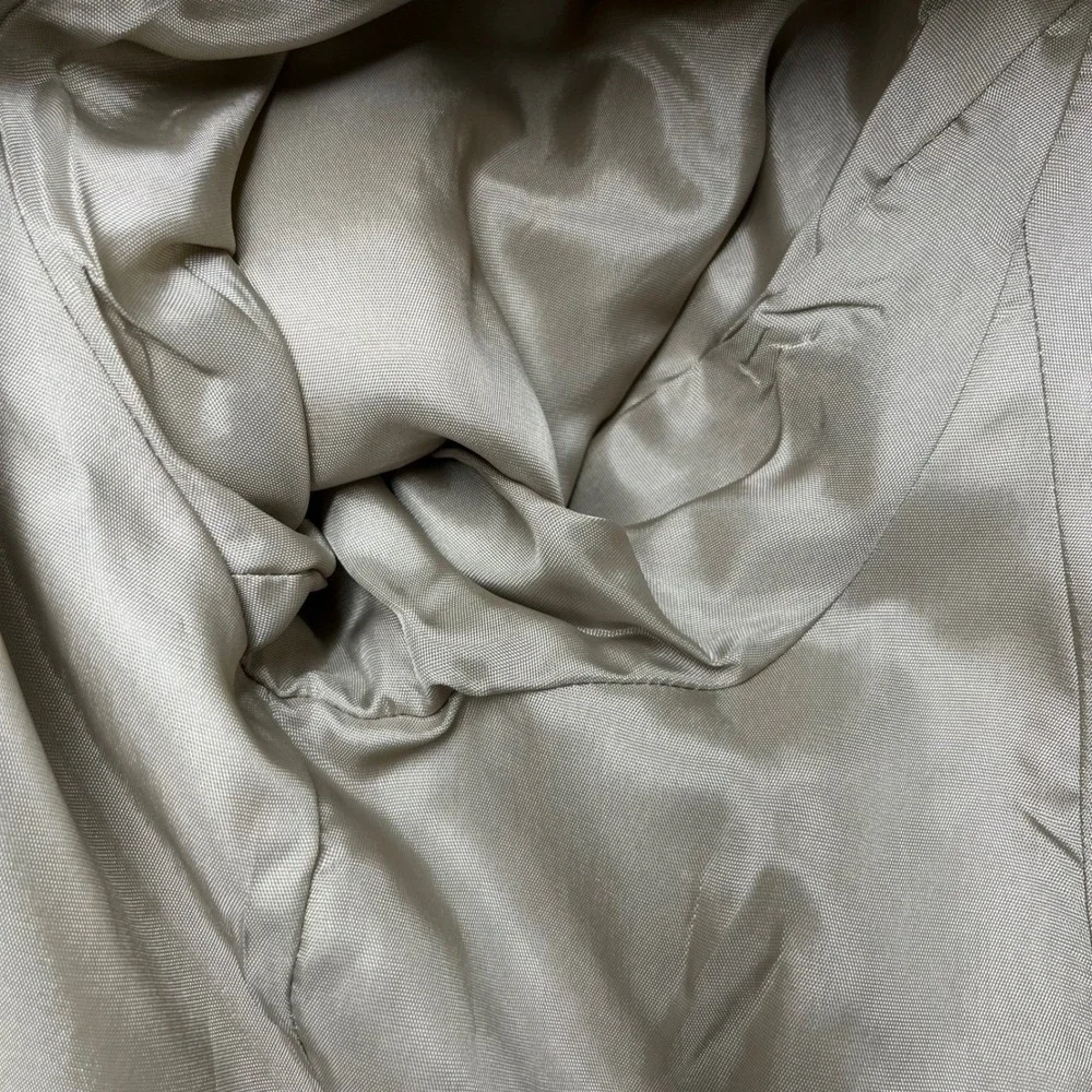 Valerie‎ Stevens Blazer Pure Linen Beige Oatmeal Two Button Suit Jacket coat